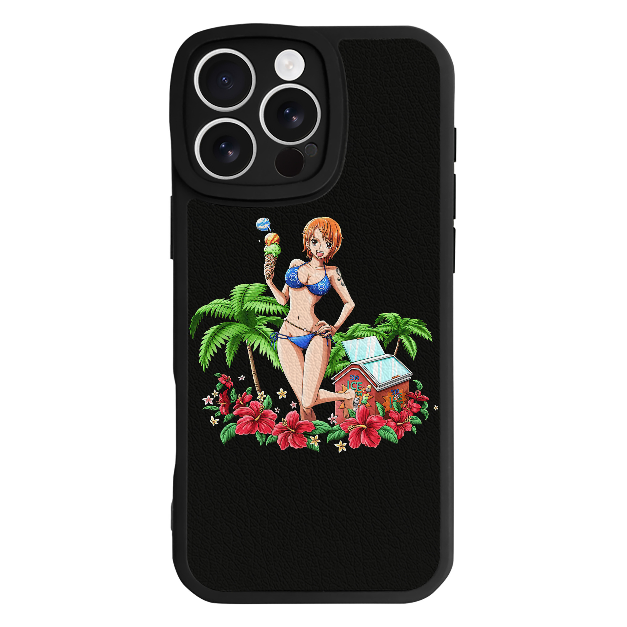 （画像用） ワンピース ナミ ONE PIECE Nami 【iPhone 16シリーズ対応】シリコンスマホケース（レザー調） 材質：シリコン